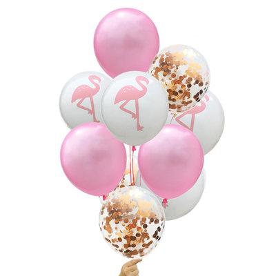 China Hawaiian Hawaiian Sequin Balloon Decorations Party Flamingo Cactus Leves Hawaiian Balloons for sale