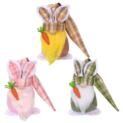 China Easter decoration new fashion Easter supplies decorative rabbit faceless colorful elf doll pendant small rabbit Easter toy for sale