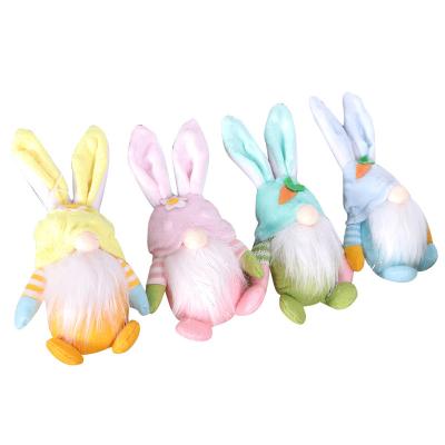 China Easter decoration new fashion Easter supplies decorative rabbit faceless colorful elf doll pendant small rabbit Easter toy for sale