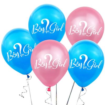 China Promotional Toy Baby Gender Reveal Balloon 12 Inch Gender Reveal Balloon Confetti Gender Reveal Balloon for sale