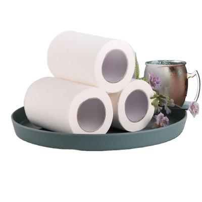 China Hotel QISEN Longest Bacteriostatic Large 4-Ply Roll Natural Bacteriostatic Soft Wet Cavity Roll Paper Hotel Guest Room By Hotel KTV for sale