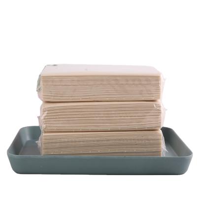 China Box Cloth QiSen Hotel KTV Color Virgin Natural Soft Pack Facial Tissue 3 Ply Wood Tissue Wood Facial Cloth for sale