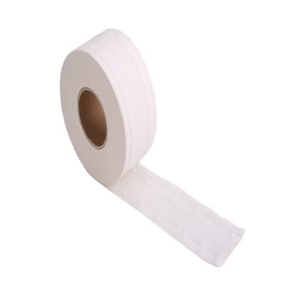 China QISEN Hotel Quality Commercial 4 Ply Biodegradable Active Raw Pulp Jumbo Roll Thick Soft Tissue By Hotel for sale