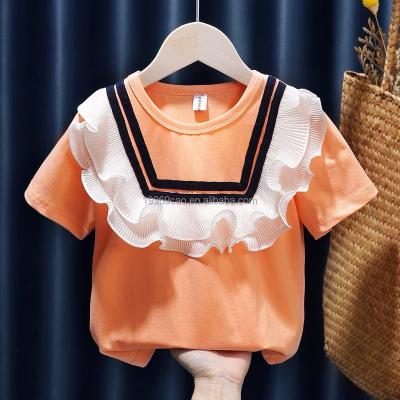 China Children's Clothing Custom Summer T-shirt Short Sleeve Girl's Breathable T-Shirt for sale