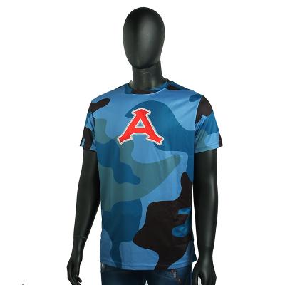 China Anti-pilling Anti-pilling Custom Cheap Camouflage Team Jersey Shirt Sublimation Sports Tee RPET Printed T-shirt for sale