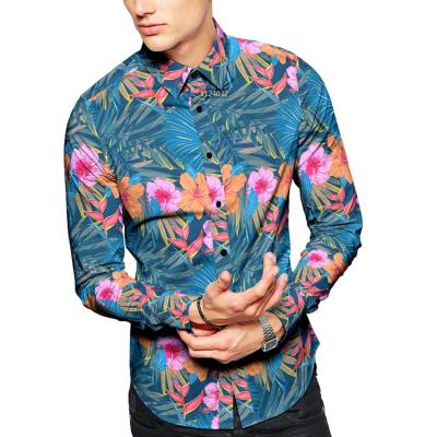 China QUICK DRY QUICK DRY Button Down Mens Digital Sublimation Printing Shirts Customized 2020 Floral Print Men's Shirt Man for sale