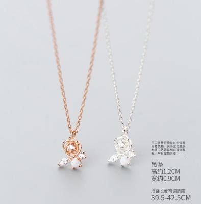 China CLASSIC Fashion Women Girl Gift Luxury 925 Sterling Silver Necklace for sale