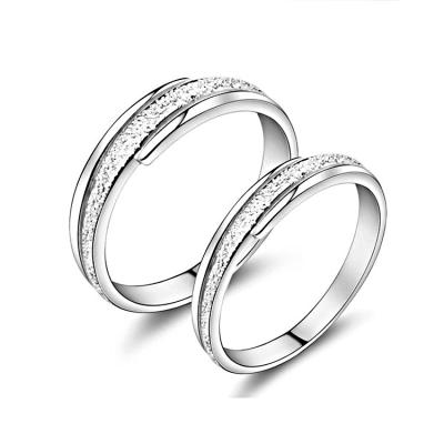 China CLASSIC 925 Sterling Silver Couple Engagement Wedding Rings for sale