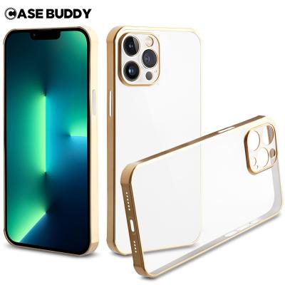 China CaseBuddy Precise Cover Plated Phone Case & Shockproof Ultra Slim Full-enclosed Camera For iPhone 14 13 12 Pro Max for sale