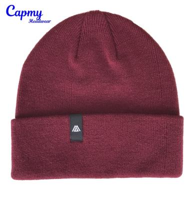 China Manufacturer Wholesale JOINT Acrylic Embroidery Logo Warm 100% Wool Women Custom Hat, Thick Knit Mens Winter Hats Knitted Beanie Hats for sale