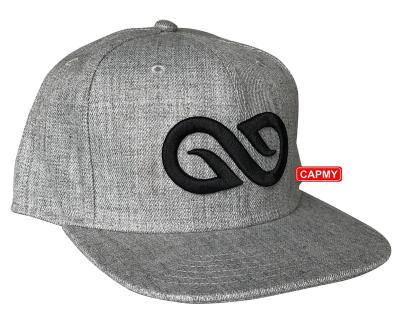 China China COMMON Supplier High Quality Sport Caps Gray Hip Hop Heather Snapback Hat for sale