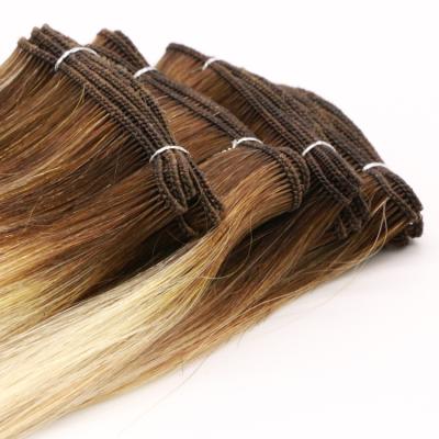 China Straight Hair Hand Weft Tied Hair Weft Extensions handtied hair for sale