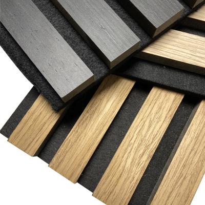 China Contemporary Well-known for its fine quality Acoustic Kusrustic Pure Black Wooden Acoustic Board Polyester Fiber Acoustic Wall Panel for sale