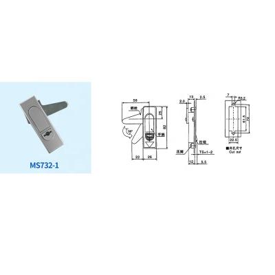 China Hot Selling Electric Cabinet Cabinet Push Button Lock MS732-1 Flat Zinc Alloy Electronic Cabinet Door Lock for sale