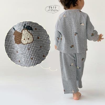 China Breathable Parent-child Autumn Boys And Girls Homewear Set Korean Children's Two-piece Clothes for sale