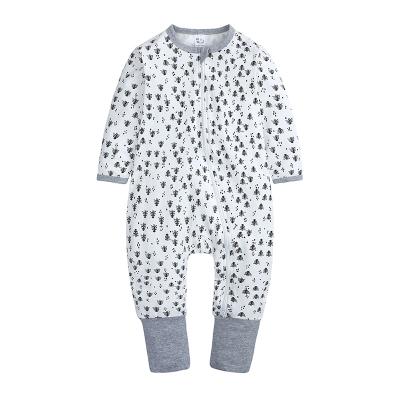 China Lovely 2022 New Design Baby Long Sleeves Knitted Romper Elephant Print Zipper Ruffles Toddler Girl Jumpsuit for sale