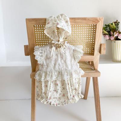 China Cozy Baby Clothes Dropshipping 2021 New Arrivals Summer Kids Clothes Korean Floral Short Sleeve Baby Romper Suit for sale