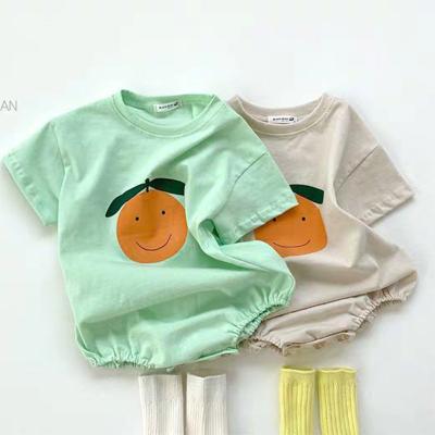 China Cozy Baby Clothes Dropshipping Korean Cute Baby Toddler Summer Short Sleeve Romper for sale