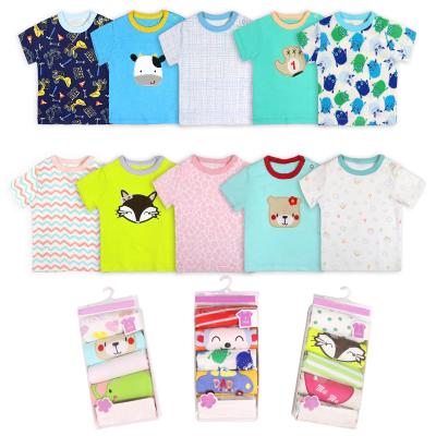 China Summer anti-shrink fashionable T-shirt for infant boys cotton original techniques style type time advance fabric backing material neck original items for sale