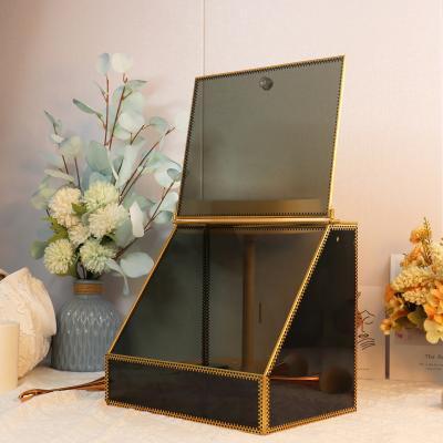 China Factory Wholesale Stored Glass Universal Cosmetic Make Up Tool Organizer Large Storage Box for sale