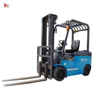 Κίνα Mini 2t Four Wheel Electric Forklift Prices For Warehouse Container προς πώληση