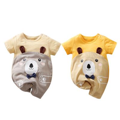 China Cute Short Slim Cartoon Bear Summer Baby Romper Sleeve Spot Bra Customization for sale