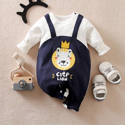 China Wholesale 100% cute long-sleeved spring spot baby animal cartoon clothes and autumn cotton lion for sale