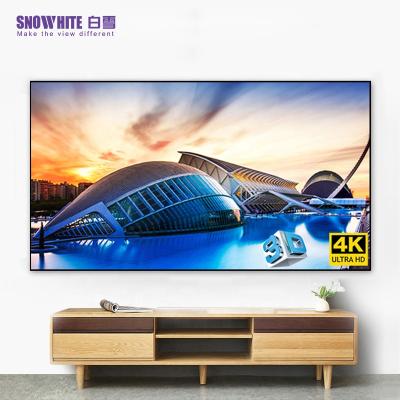 China View SNOWHITE BX-3V120LCFH-FK1 120 inch long focus 16:9 alr picture frame projector screen home theater projector screen factory for sale