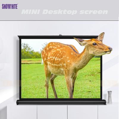 China TABLE SNOWHITE Mini Projection Screen 40inch 1080P (4:3/16:9) Portable Table Screen Projector Screen Conference Office Flat Desk for sale