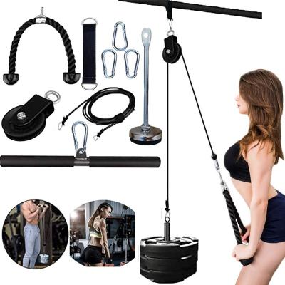 China Gym Cable Pulley Fitness Lat Lift Pulley System Gym Equipment Lower Machine for sale