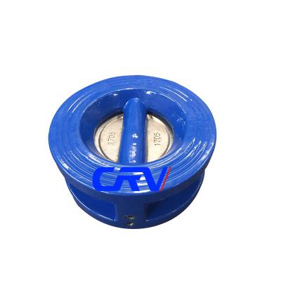 China DN350 General Class 300 14 Inch Cast Double End Wafer Plate Double Doors Steel Wafer Type Check Valve for sale