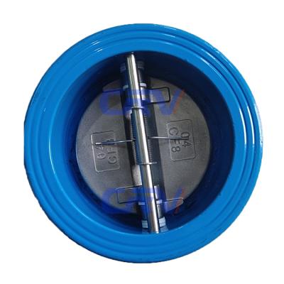 China DN400 EN558 16 Inch WRAS Carbon Steel Spring Wafer Seat Rubber Connection General Approved Check Valve for sale