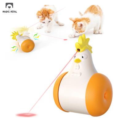 China Viable Plastic Tumbler Chicken Interactive Toy USD Charging Automatic Electric Pet Cat Funny Teaser Toys From Noise for sale