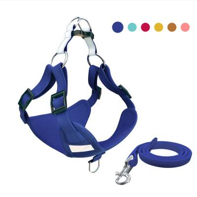 China Viable Wholesale Colorful Pet Cool Dog Leash Clothes Harness Vest for sale