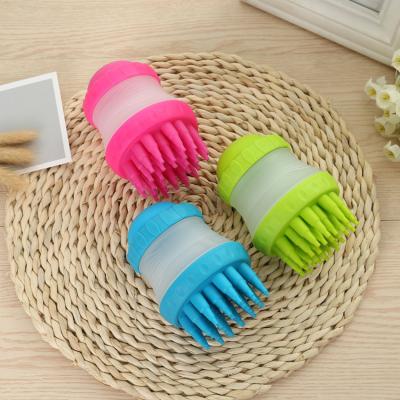 China Selling Pet Pet Bath Brush Dog Grooming De-matting Massage Hot Bath Brush Fine-Toothed Comb for sale