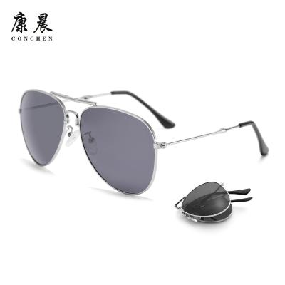 China High Quality Luxury Easy Carry Pocket Metal Round Folding Sunglasses Fashion 2021 Sunglasses Fold for sale