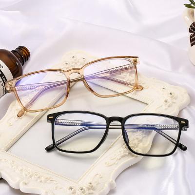 China For TR90 High End Flat Mirror Light Square Anti-blue Glasses Reading Glasses Men And Women New for sale