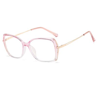 China For Anti-Blue-Ray Korean version of new fashion TR90 flat glass reading glass gradient girls glasses for sale