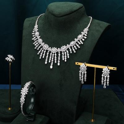 China High Quality Elegant Women Necklaces AAA Zircon Jewelry Sets For Women Wedding Bridal Engagement Party Gorgeous Accessories for sale