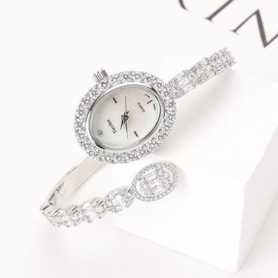 China New Rattrapante Women's Watches AAA Cubic Zircon Elements Crystal Bracelet Watch For Wedding Party Fashion Jewelry Made With Wholesale for sale