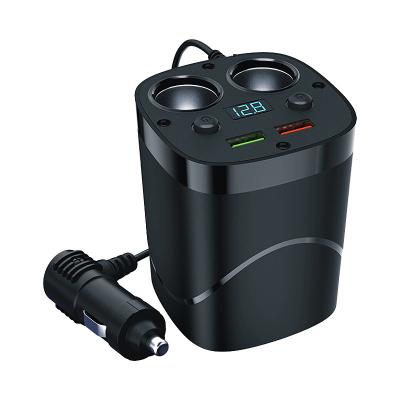 China China-chic New Multi Function Car Cigarette Usb Lighter Cup Shaped Type Car Digital Display Cup Charging Fast Charging for sale