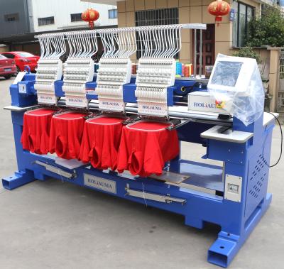 China 1504H - HOLiAUMA 4 heads 15 needles computerized embroidery machine 1200spm cap t-shirt flat 3d logo embroidery machine for sale