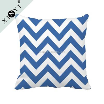 China Factory Supply Wholesale Eco-friendly Pillow Covers Royal Blue And White High Quality Cushion Cover Decorative Pillow Case for sale