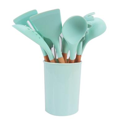 China Viable Factory Wholesale Home and Kitchen Accessories Silicone Heat Resistant Kitchenware Parts Cooing Utensils Sets for sale