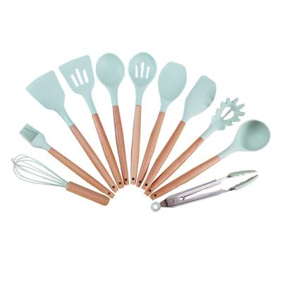 China High Quality Sustainable Kitchenware BPA Free Silicone Kitchen Tool Kit 12 Pieces Utensils Cooking Accessories for sale