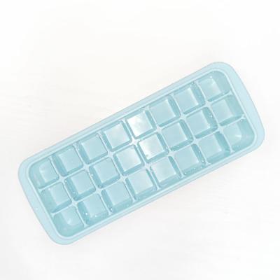 China Viable Square Home Party Bar Party Trays Custom Logo 24 Cavities Kitchen Ice Cream Popsicle Mold Maker Silicone Mold for sale