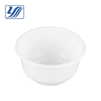 China 14oz PP Food Container White Plastic Soup Bowl for sale