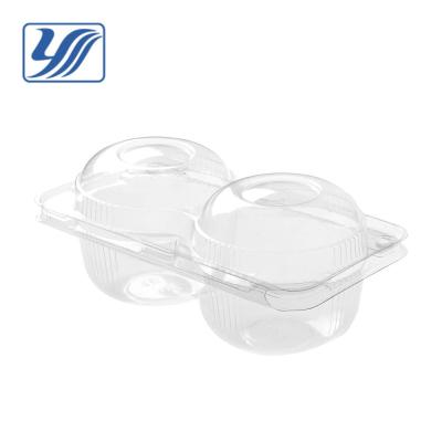 China Clear Disposable Plastic PET Food Container With Lid for sale