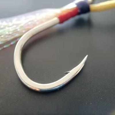 China Stainless Steel Fish Hooks Hook SKNA Jig Fishing Aid Double Hook Building Jig Aid Double With Imported Line for sale