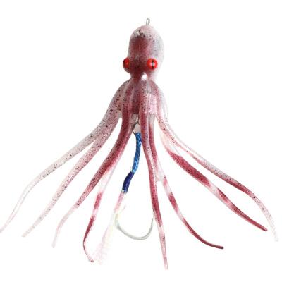 China Octopus Squid Skirt Lures Wavy Plastic Fishing Lures Soft Octopus Lures YER001 for sale